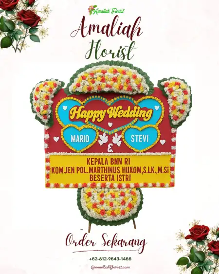 Papan Bunga Pernikahan Subaya